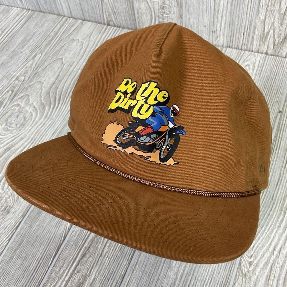 COAL Do The Dirty Light Brown Flat Bill Rope Hat Motocross Dirt Bike